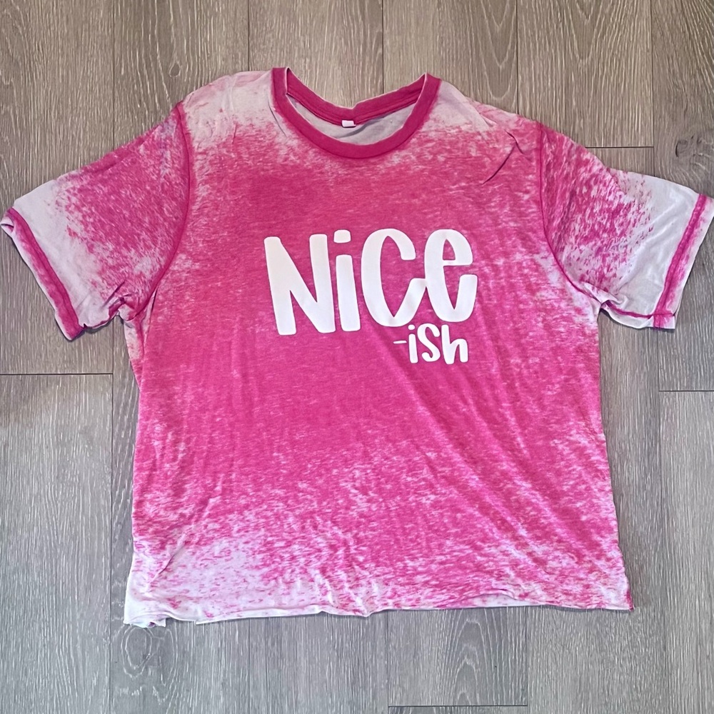 Acid Wash Burnout Christmas Graphic T-Shirt